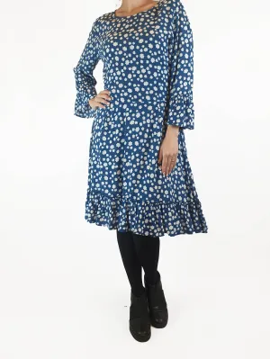 Mister Zimi blue and white long sleeve dress size 10