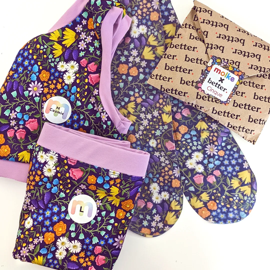 Molke X Better Tights: 50 Denier Printed Tights - Wildflowers