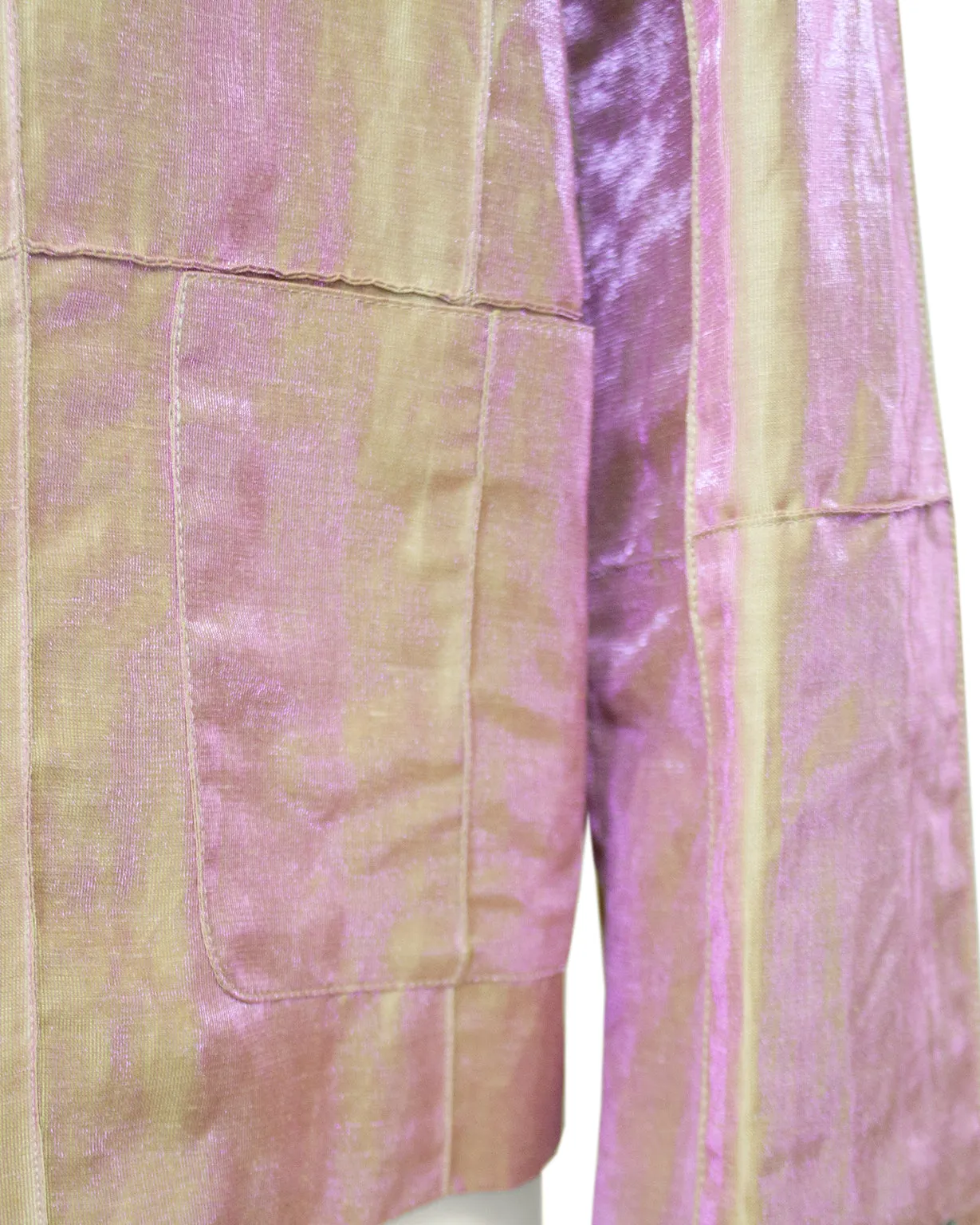Pastel Iridescent Open Front Jacket