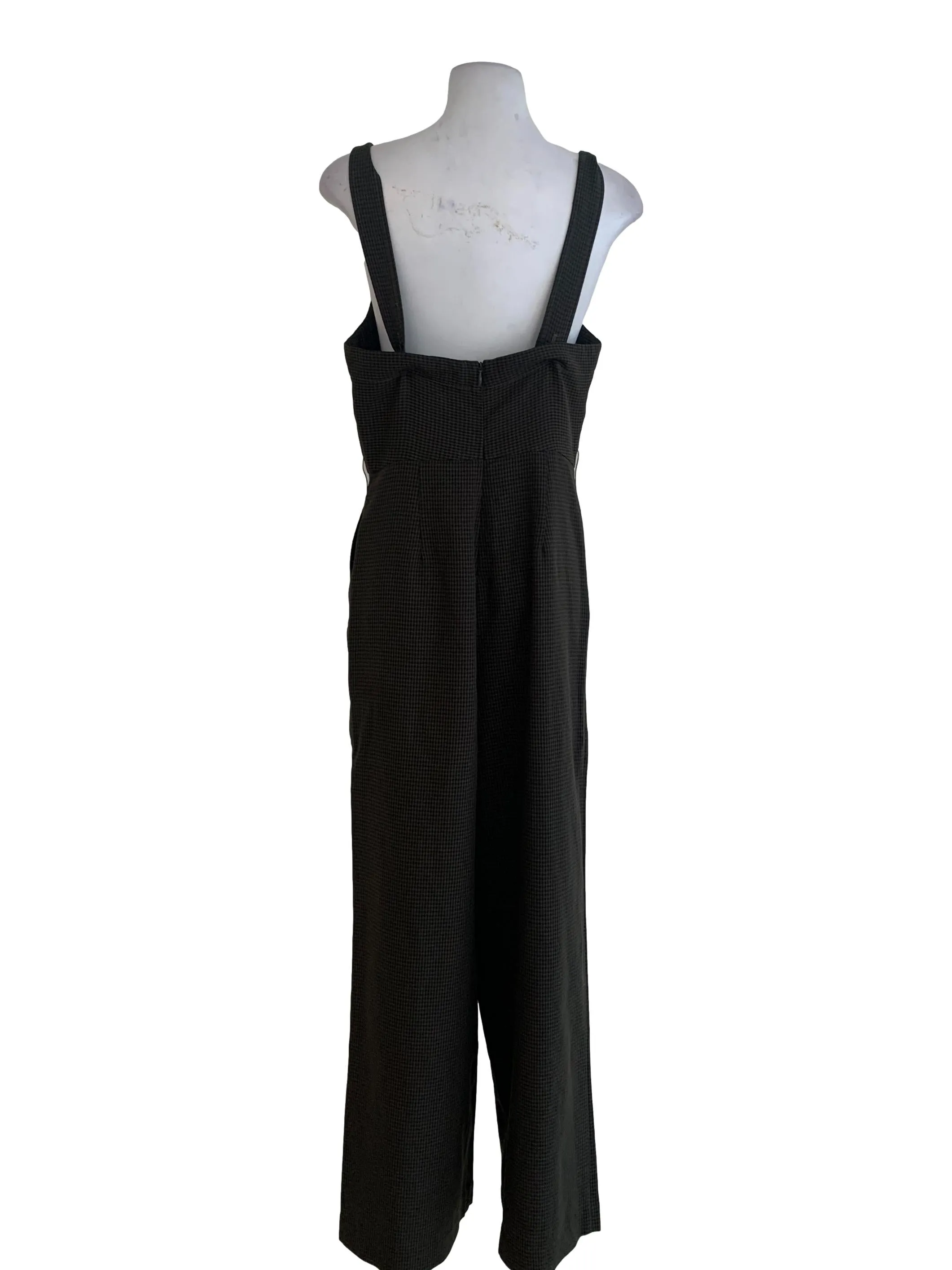 Pine Green Graph Check Jumpsuit