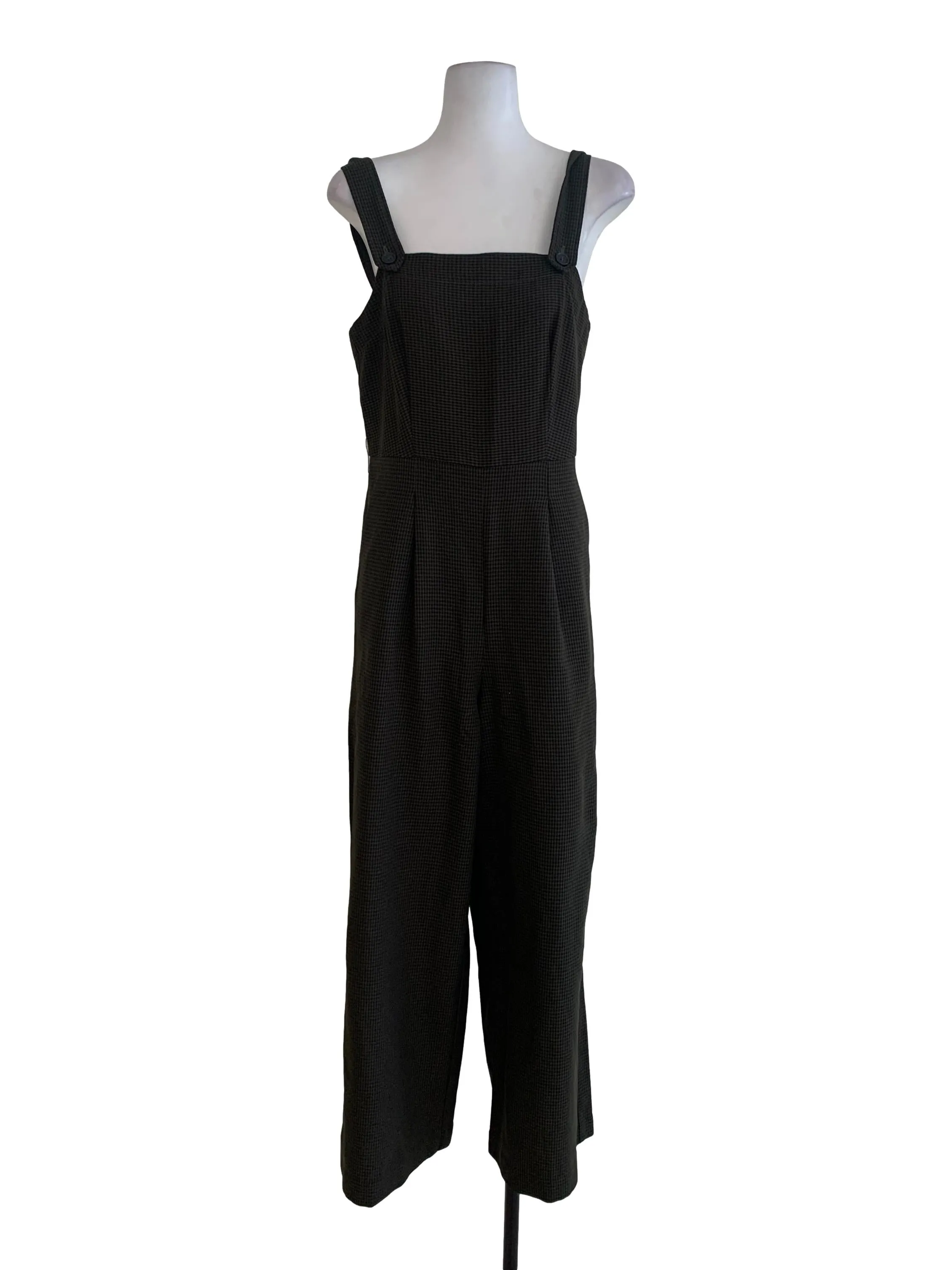 Pine Green Graph Check Jumpsuit