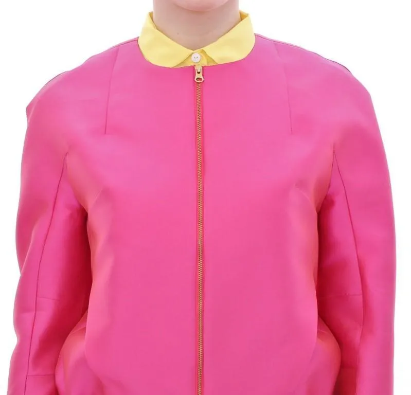 Pink silk blend jacket