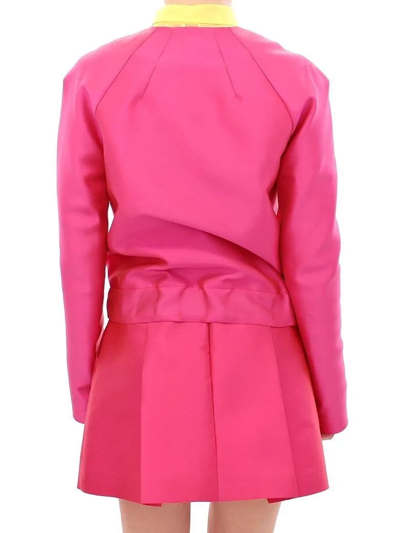 Pink silk blend jacket