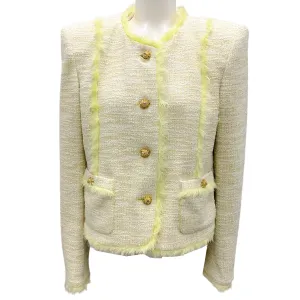 Prabal Gurung Mimosa Fringed Tweed Jacket