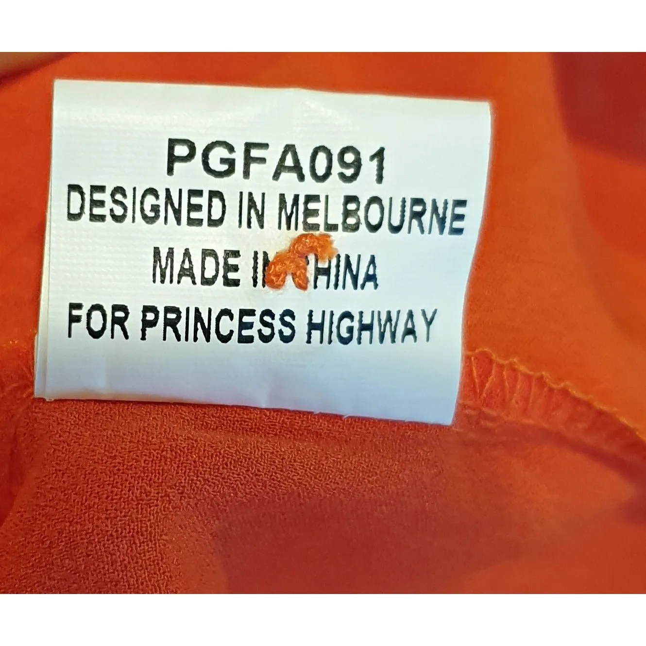 Princess Highway bright red semi-sheer long sleeve shirt size 14 (best fits size 12-small 14)
