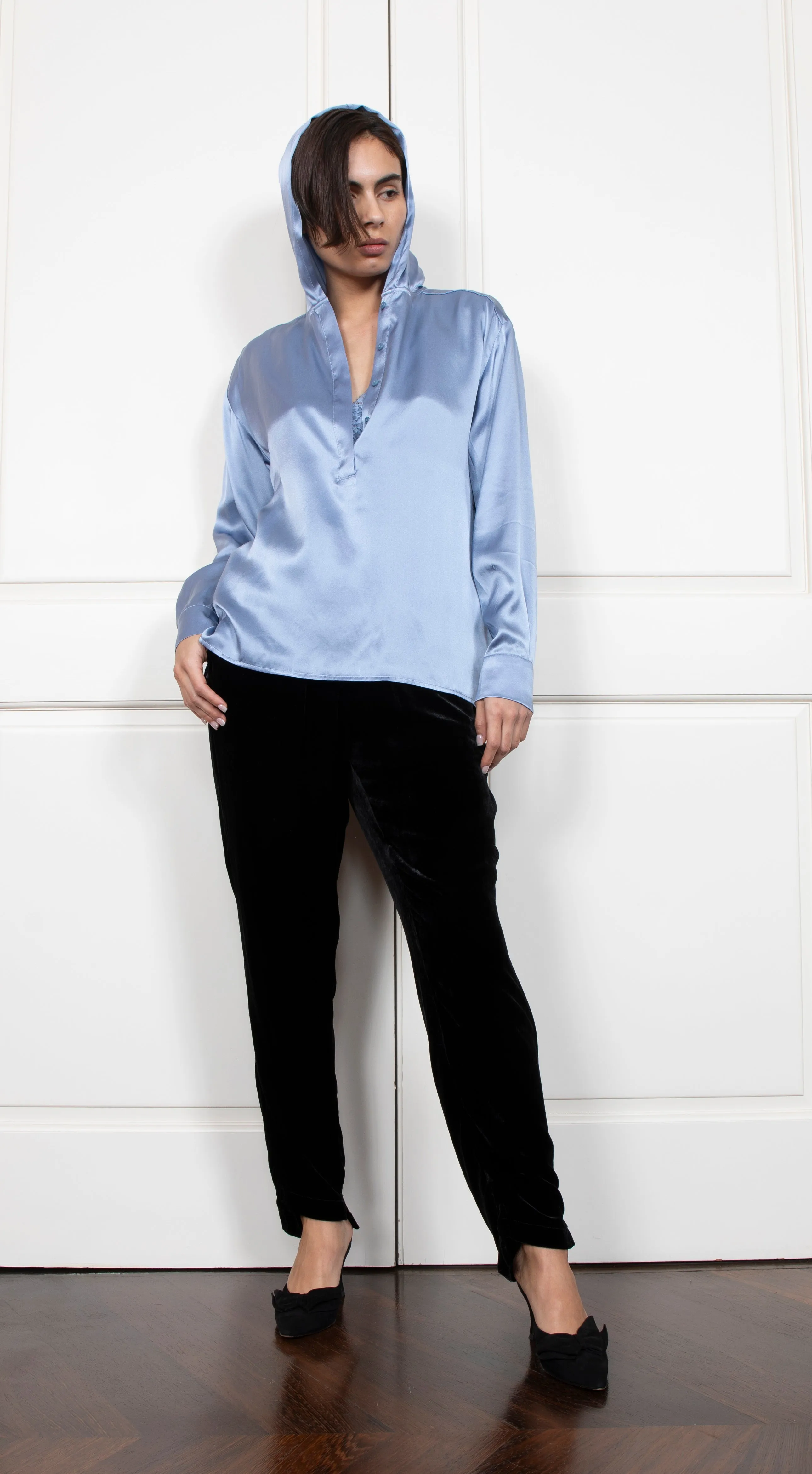 Pullover Lounge Hoodie - Ash Blue