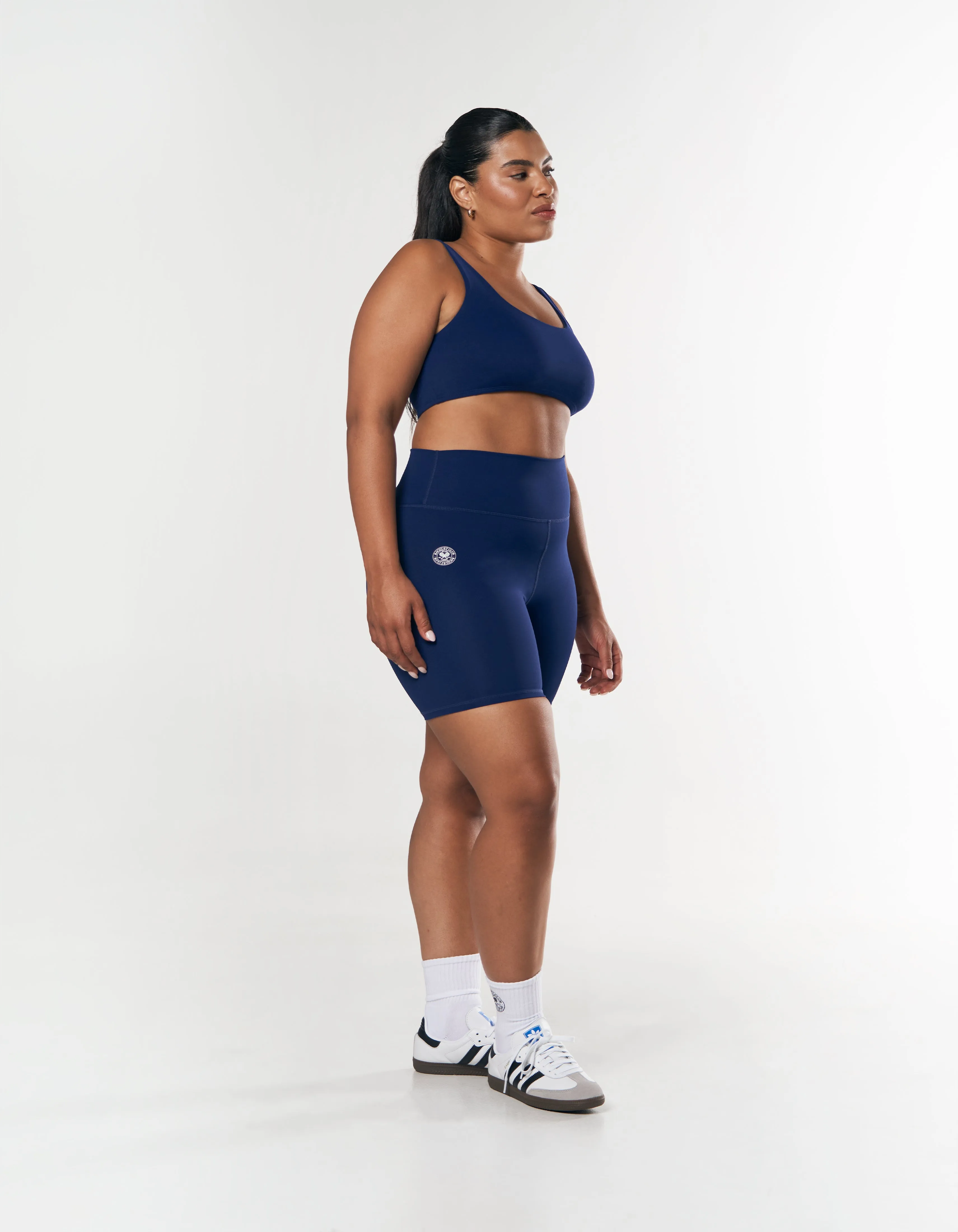 Racquet Club Midi Bike Shorts - Navy