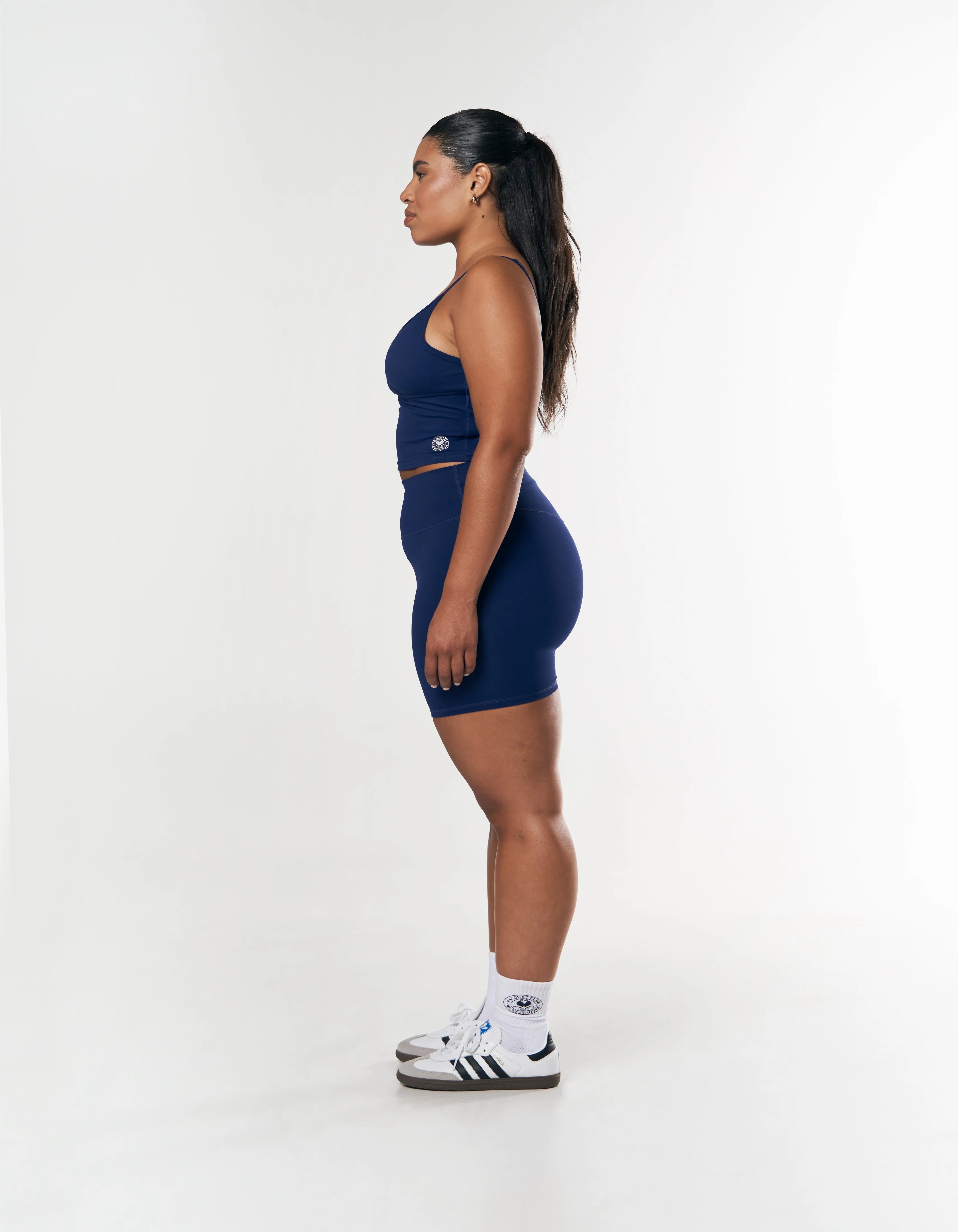 Racquet Club Midi Bike Shorts - Navy