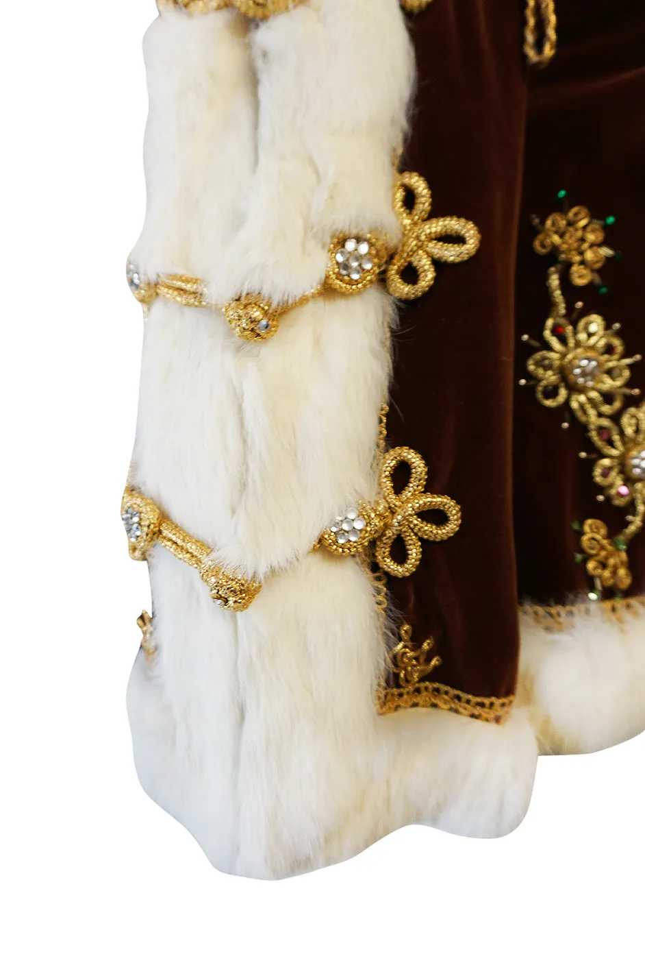 Remarkable 1960s Heavily Embellished Velvet & Fur Band Jacket