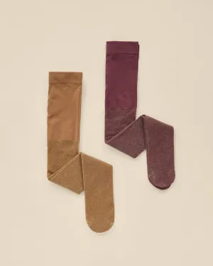 Shimmer Tights - Golden   Fig