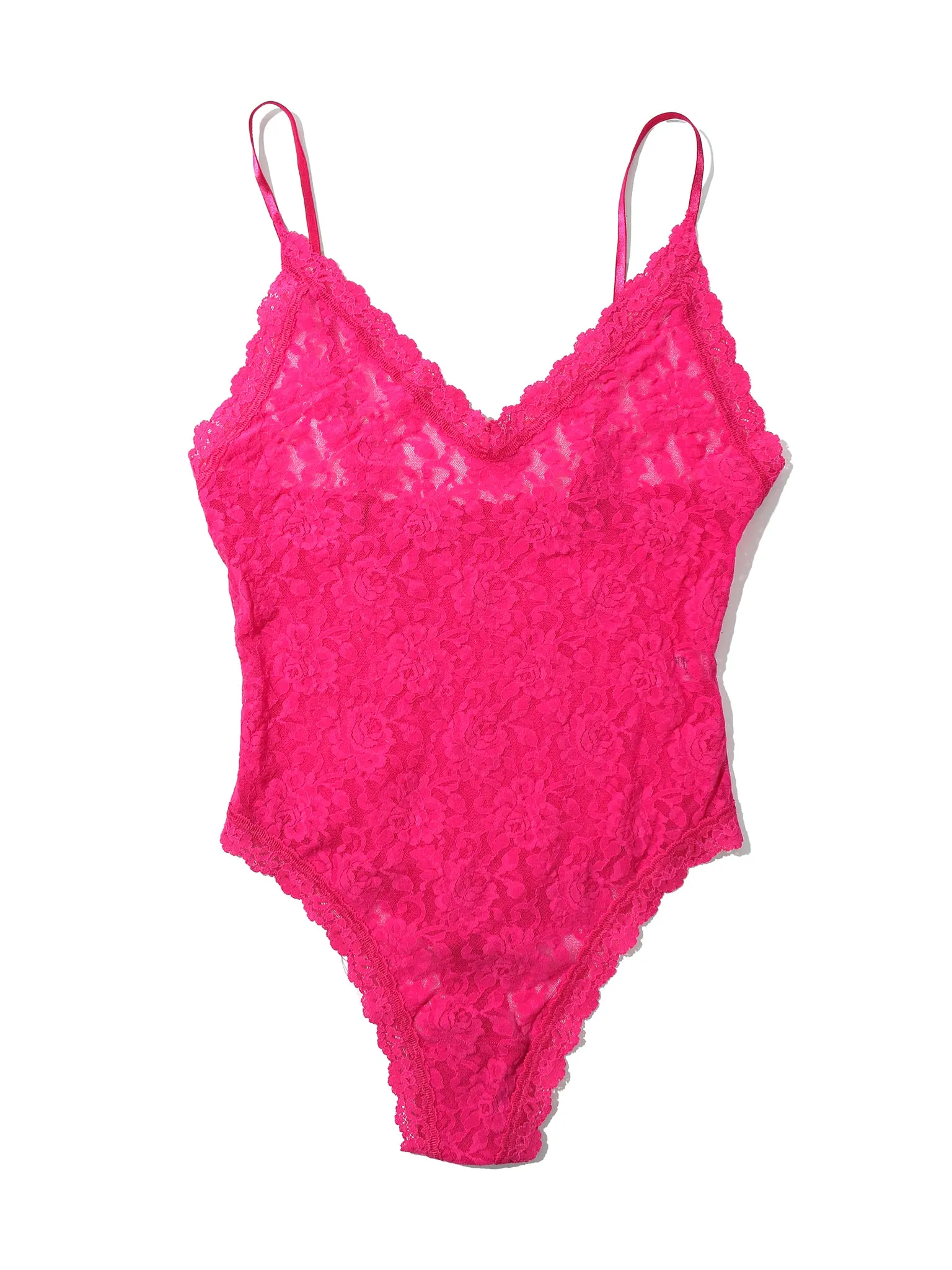 Signature Lace® Thong Back Bodysuit Un-Beet-Able Pink