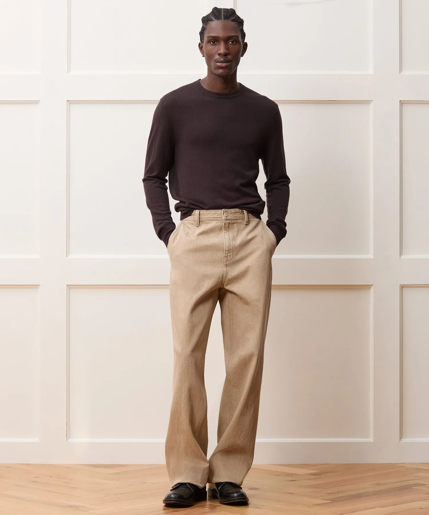 Silk-Cashmere Crewneck Sweater