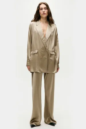 Silk Laundry Relaxed Blazer In Graphite