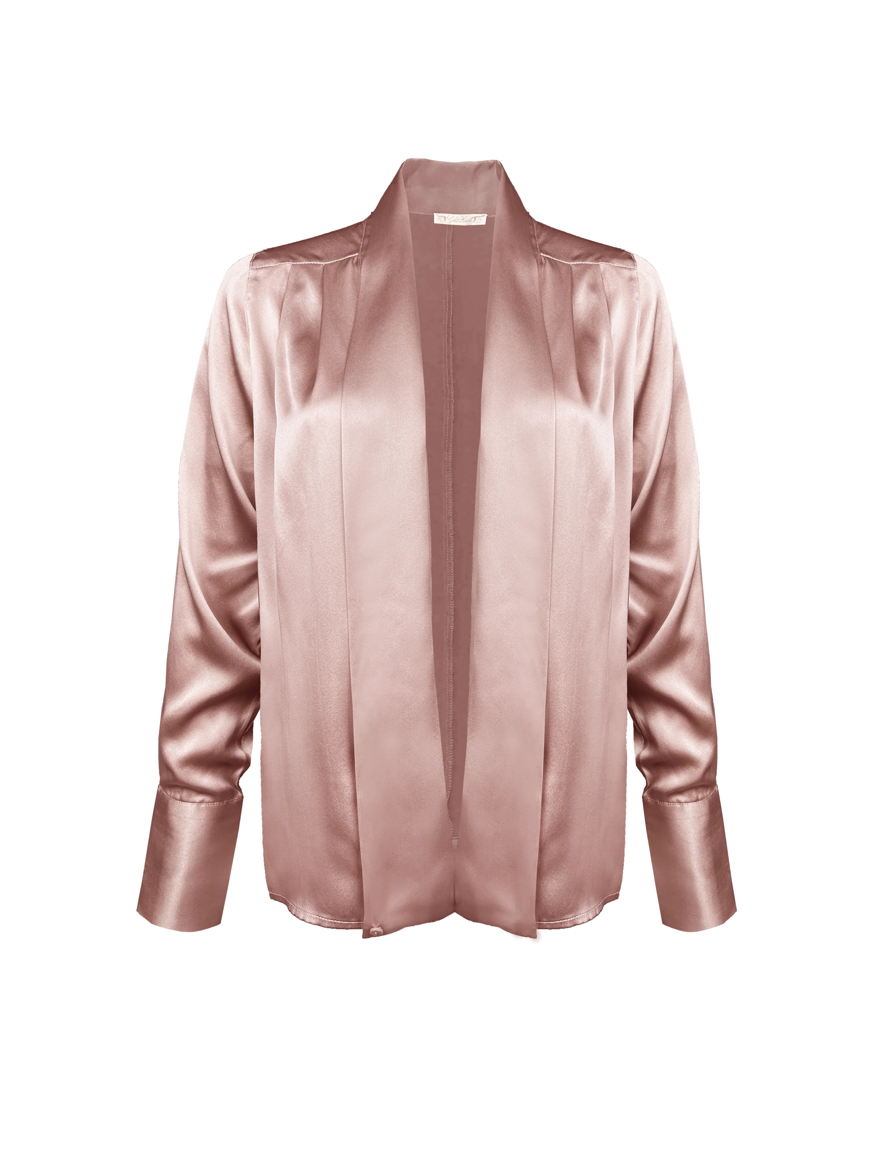 Silk Pleated Shrug Pastel Rose