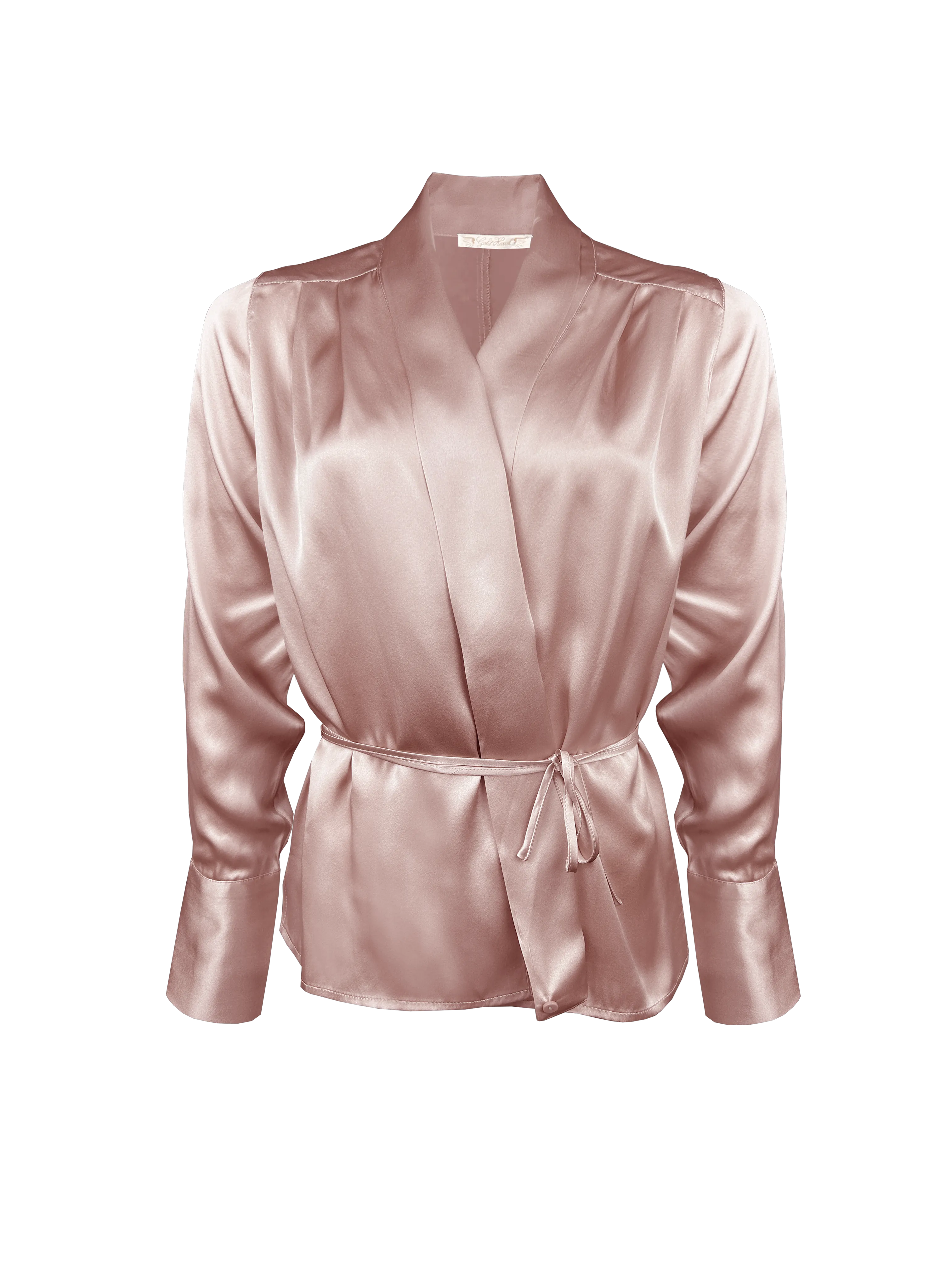 Silk Pleated Shrug Pastel Rose