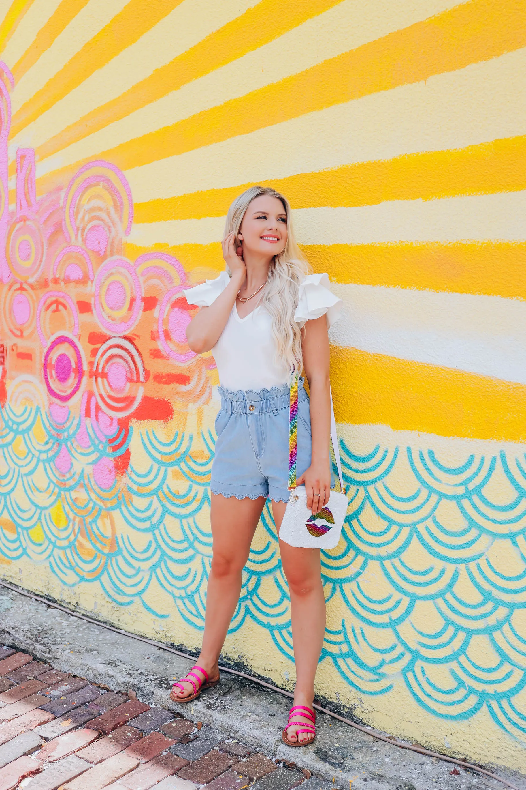 Sixth Avenue Ruffle Sleeve Top - White