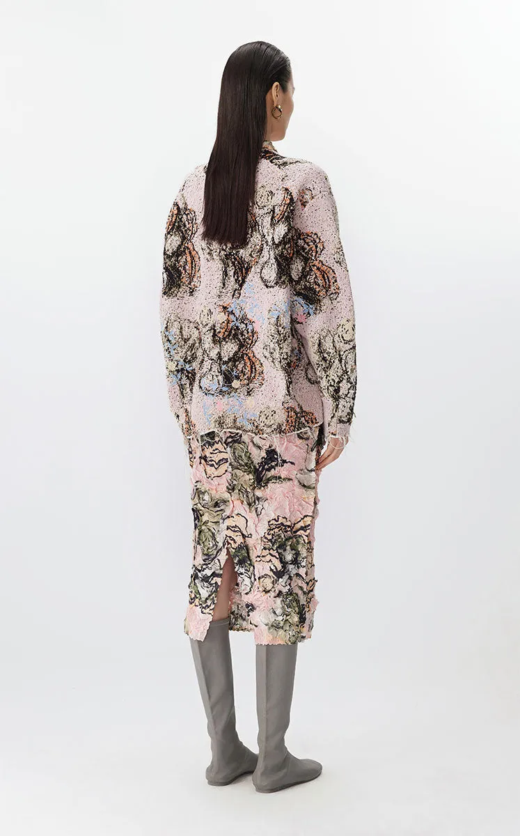 Skirt / JNBY Floral Pleated Midi Skirt
