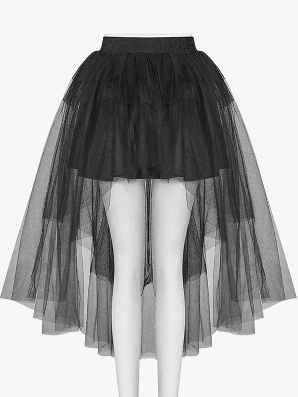 Steampunk Lolita Skirt Tiered Black Lolita Skirts