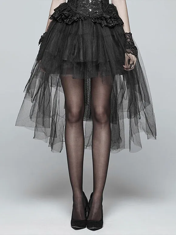 Steampunk Lolita Skirt Tiered Black Lolita Skirts