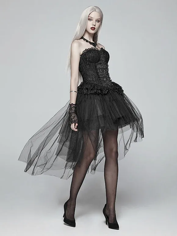 Steampunk Lolita Skirt Tiered Black Lolita Skirts