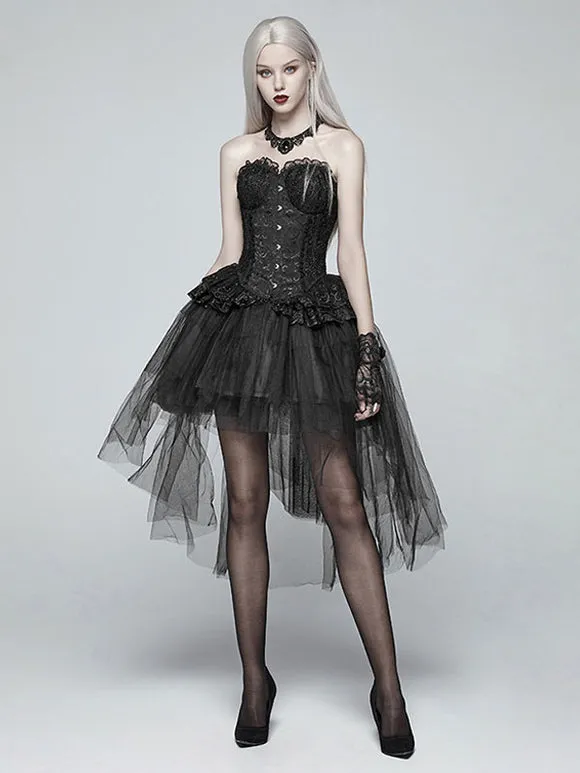 Steampunk Lolita Skirt Tiered Black Lolita Skirts