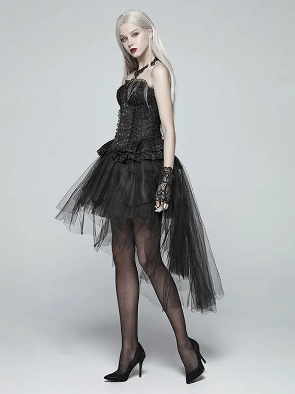 Steampunk Lolita Skirt Tiered Black Lolita Skirts
