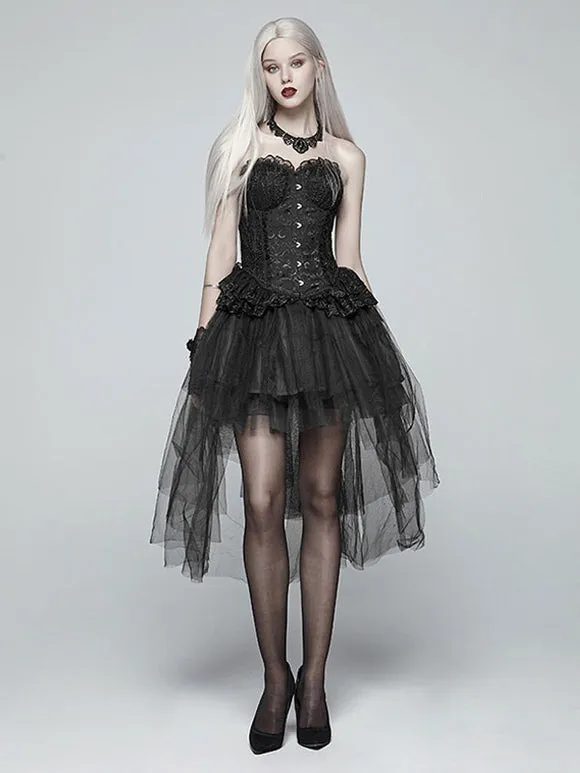Steampunk Lolita Skirt Tiered Black Lolita Skirts