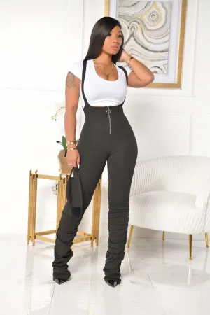 Suspender Stacked Jumpsuit