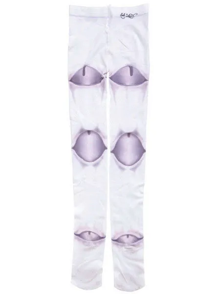 Sweet Lolita Tights Printed White Velvet Lolita Pantyhose