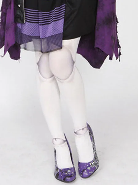 Sweet Lolita Tights Printed White Velvet Lolita Pantyhose