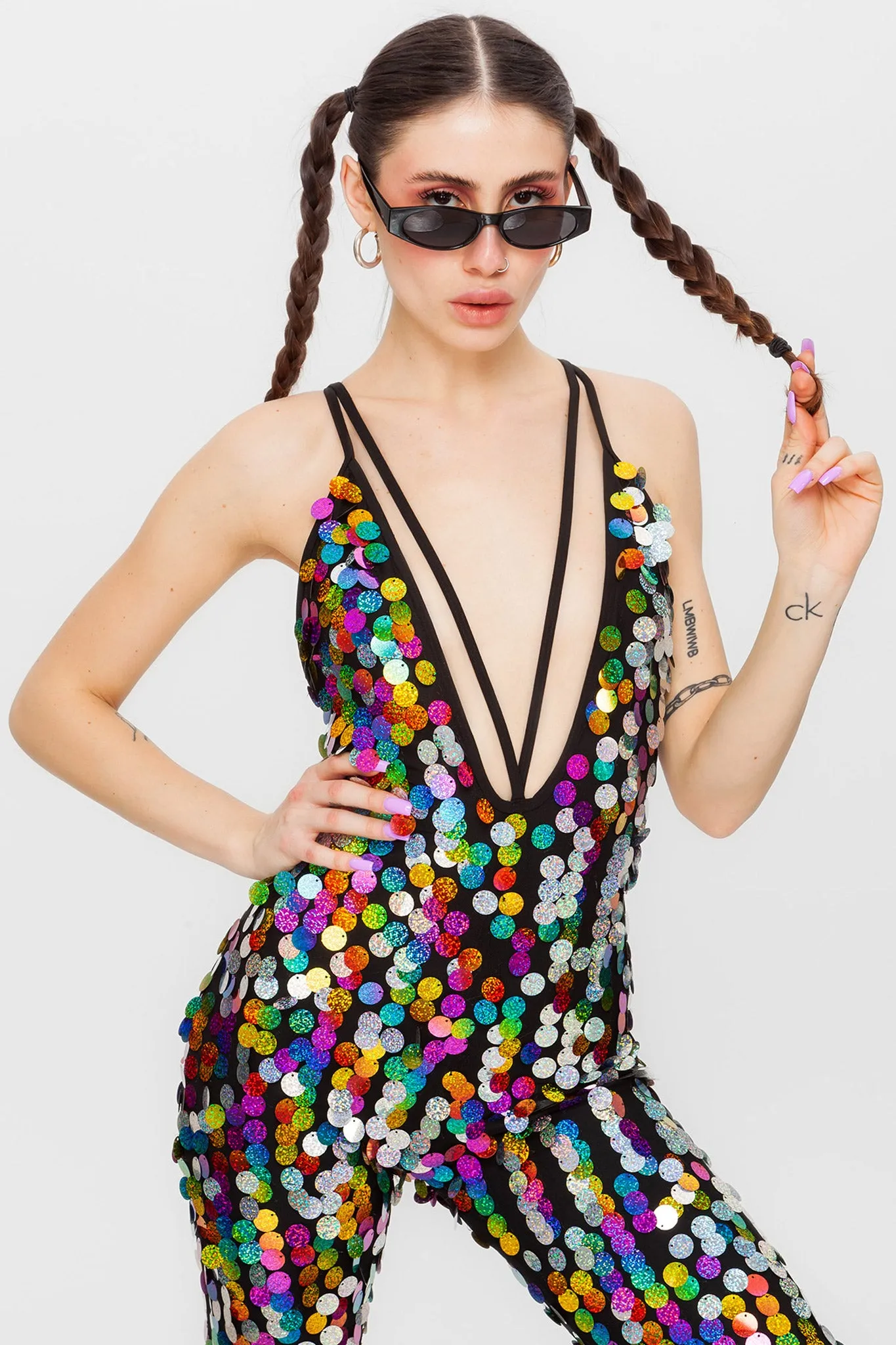 Taste My Rainbow Sequin Catsuit