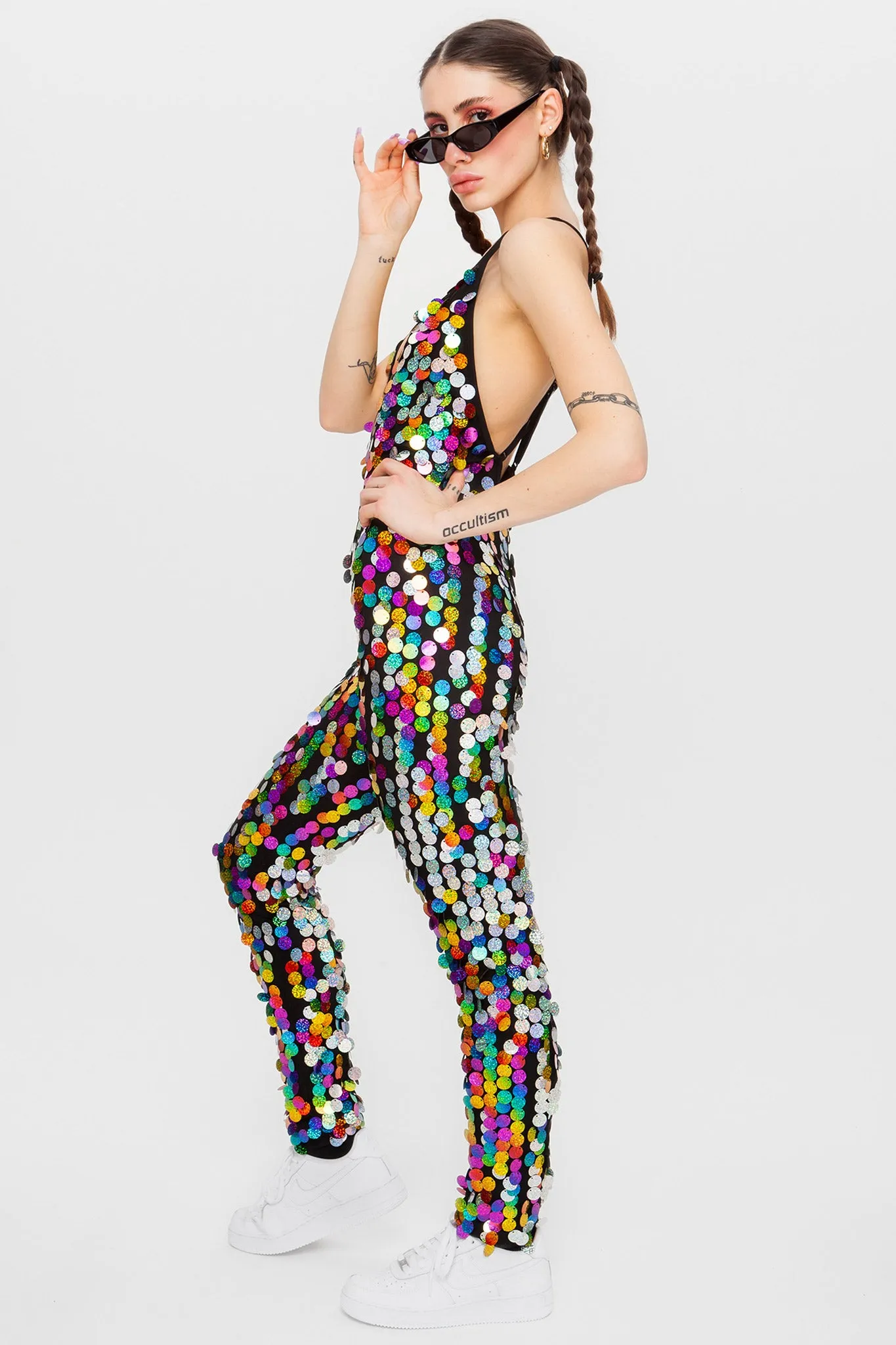 Taste My Rainbow Sequin Catsuit