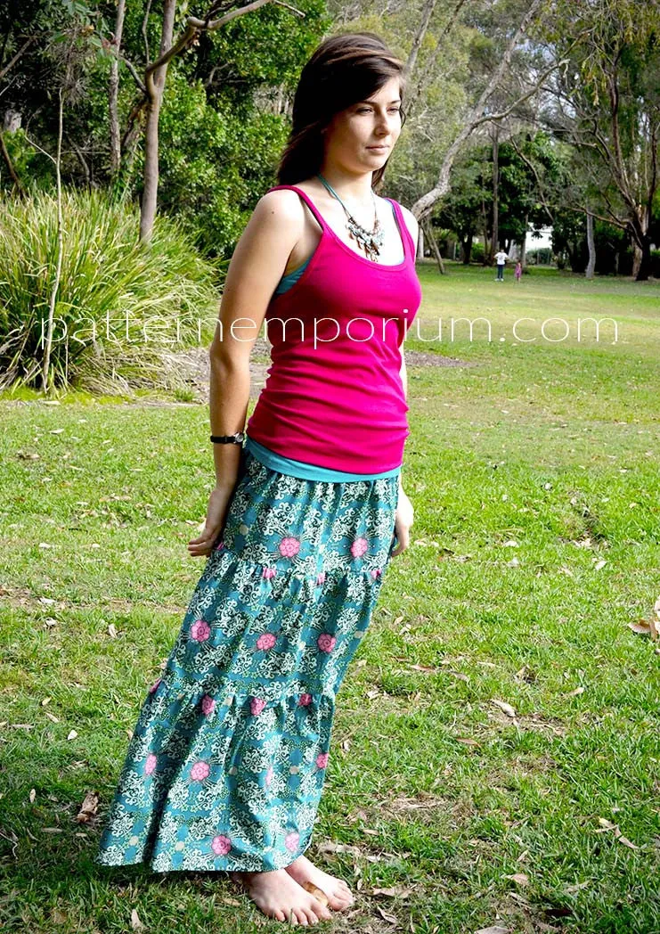 Tiered Maxi Skirt | Women's Sewing Pattern