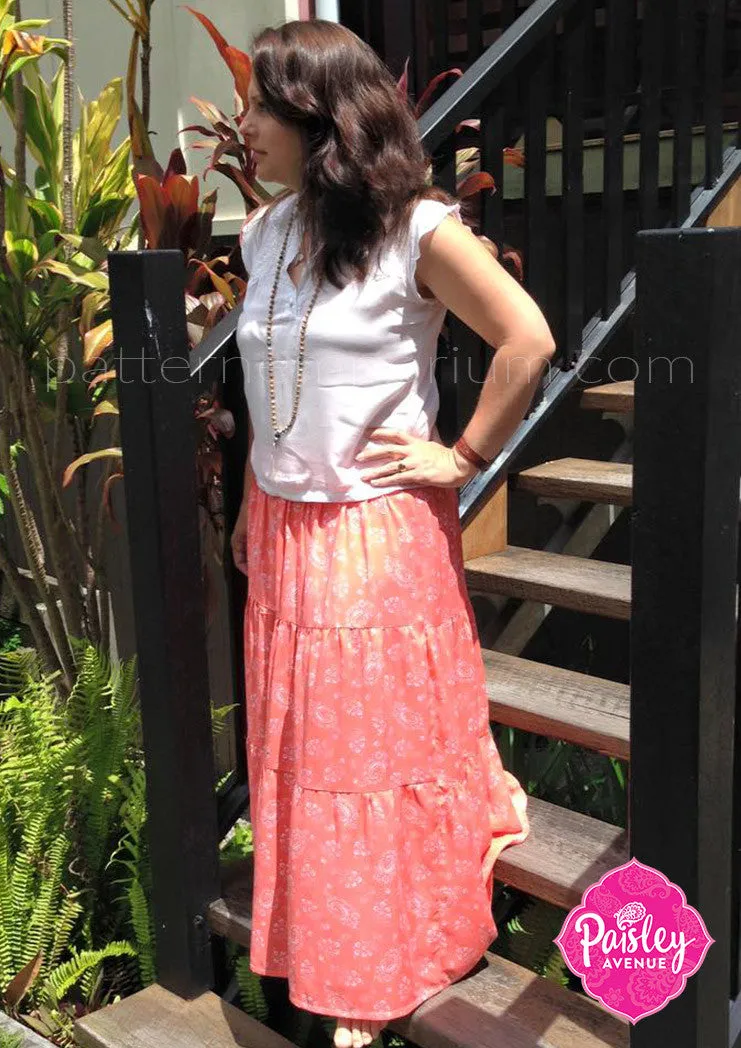 Tiered Maxi Skirt | Women's Sewing Pattern