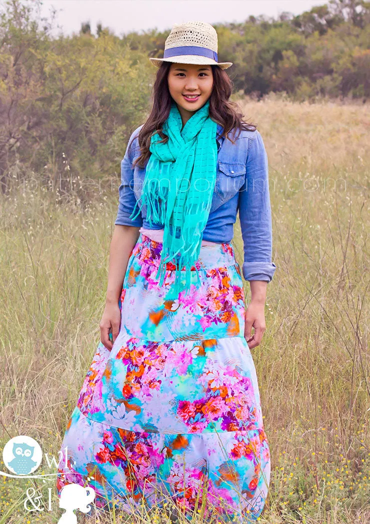 Tiered Maxi Skirt | Women's Sewing Pattern