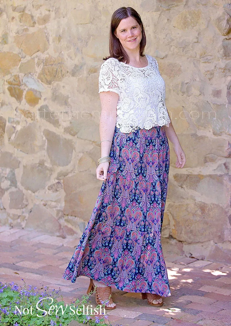 Tiered Maxi Skirt | Women's Sewing Pattern