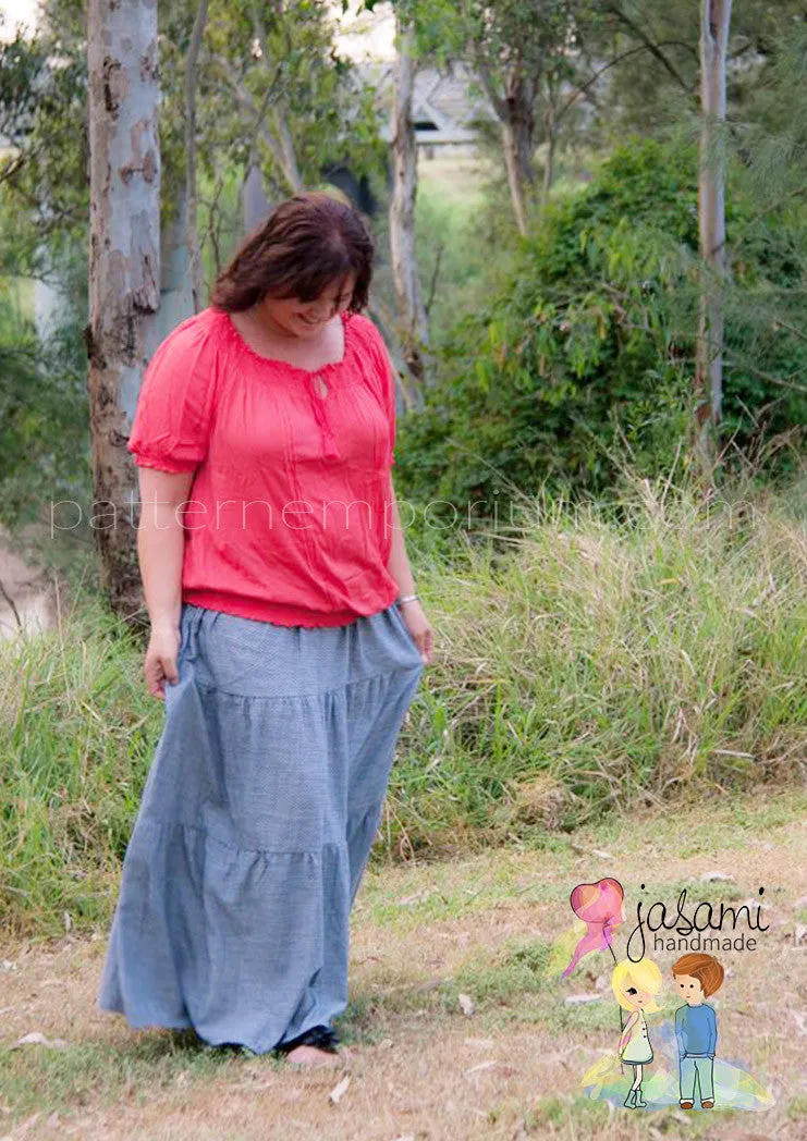 Tiered Maxi Skirt | Women's Sewing Pattern