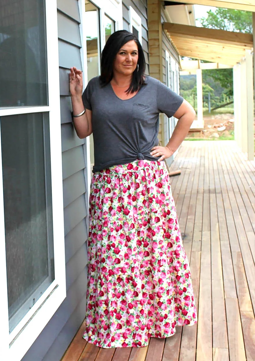 Tiered Maxi Skirt | Women's Sewing Pattern