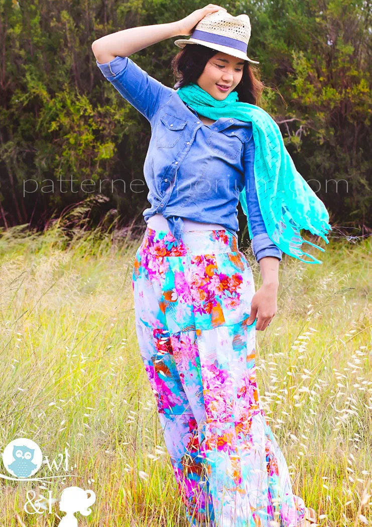 Tiered Maxi Skirt | Women's Sewing Pattern