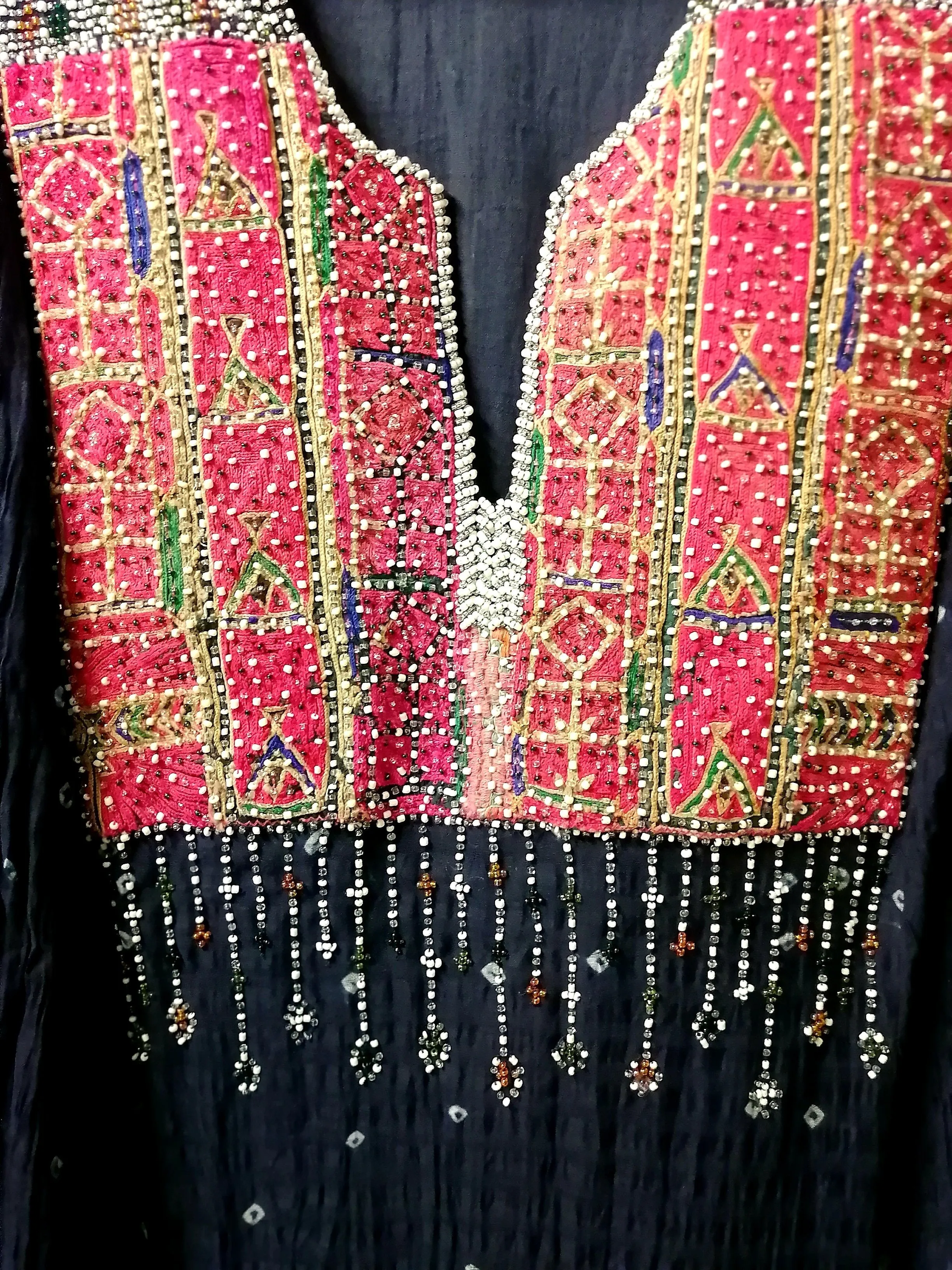 Tilla By Aratrik Dev Burman - flared-kurta-badhani-with-antique-kutchi-embroidery