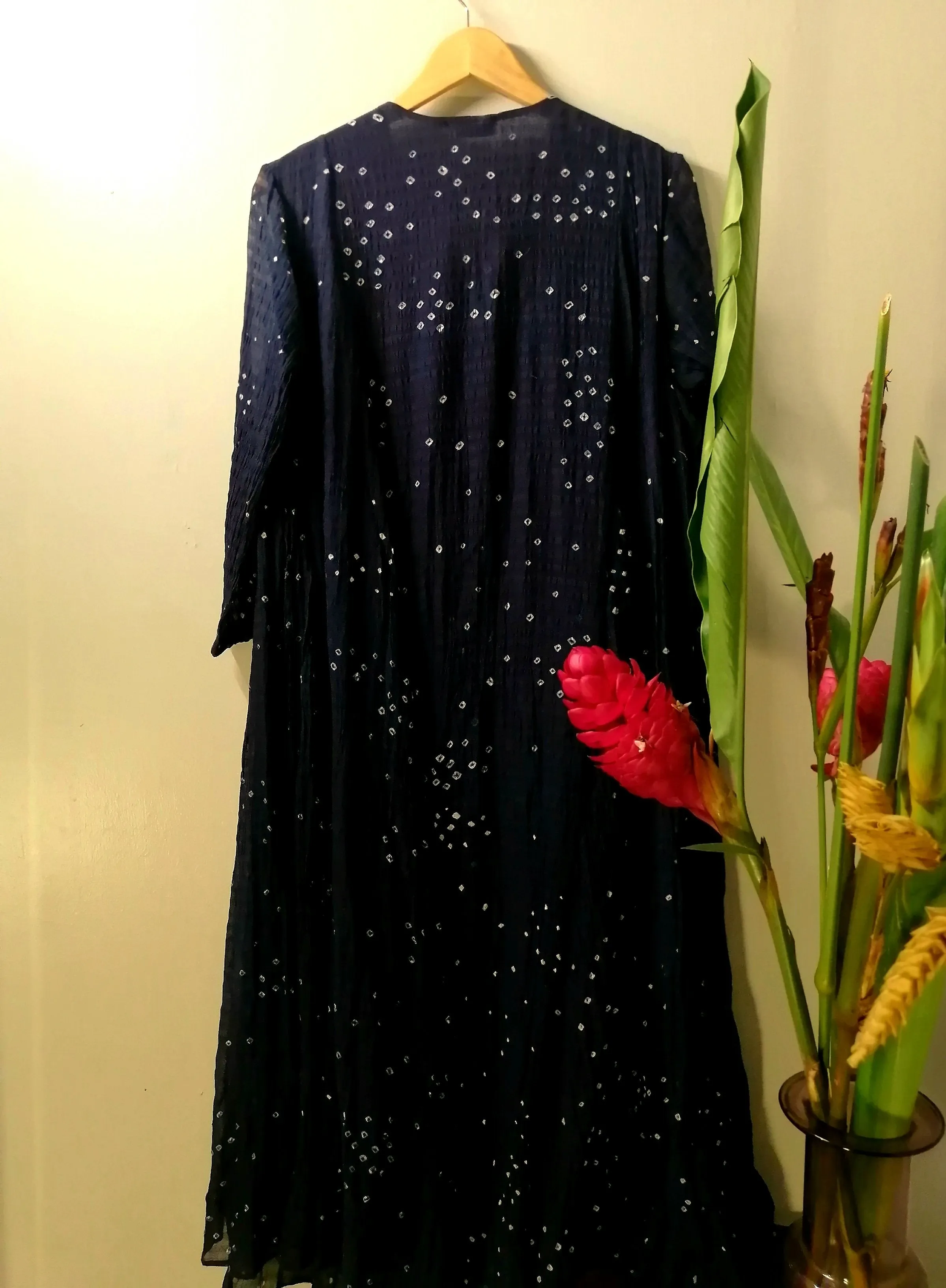 Tilla By Aratrik Dev Burman - flared-kurta-badhani-with-antique-kutchi-embroidery