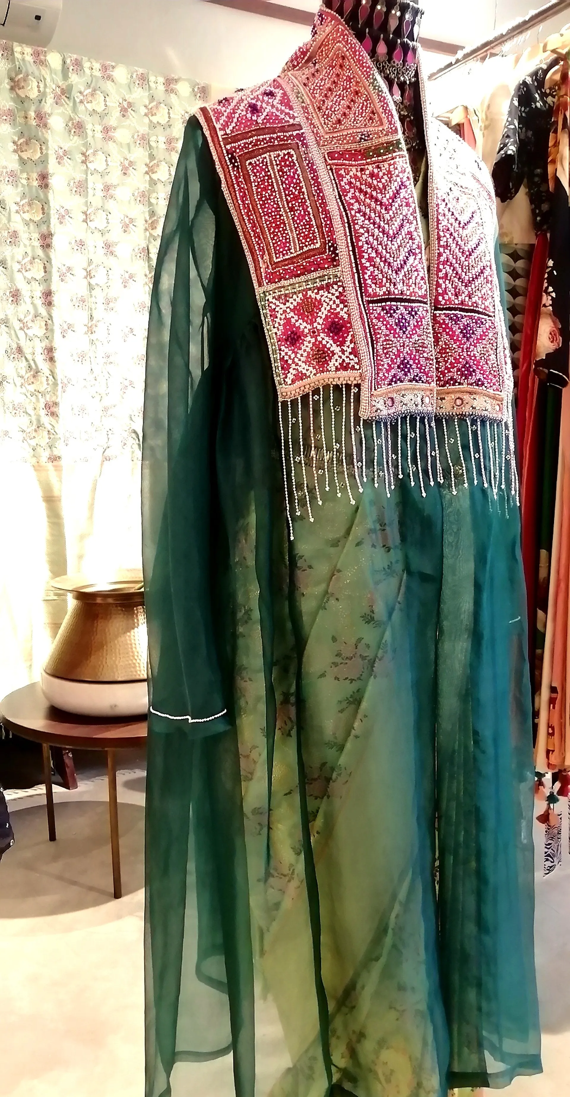 Tilla By Aratrik Dev Burman - kutchi-jacket-organza-with-antique-embroidery