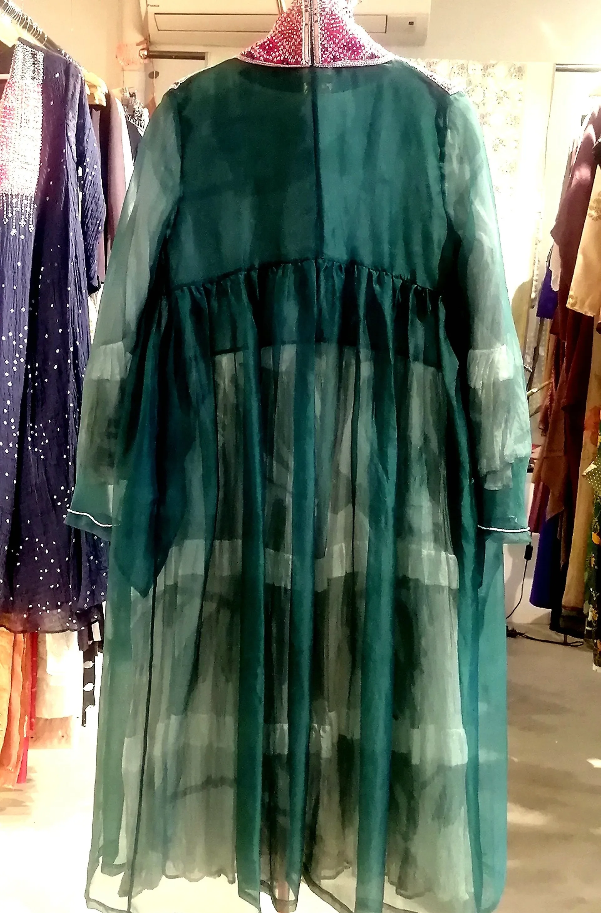 Tilla By Aratrik Dev Burman - kutchi-jacket-organza-with-antique-embroidery