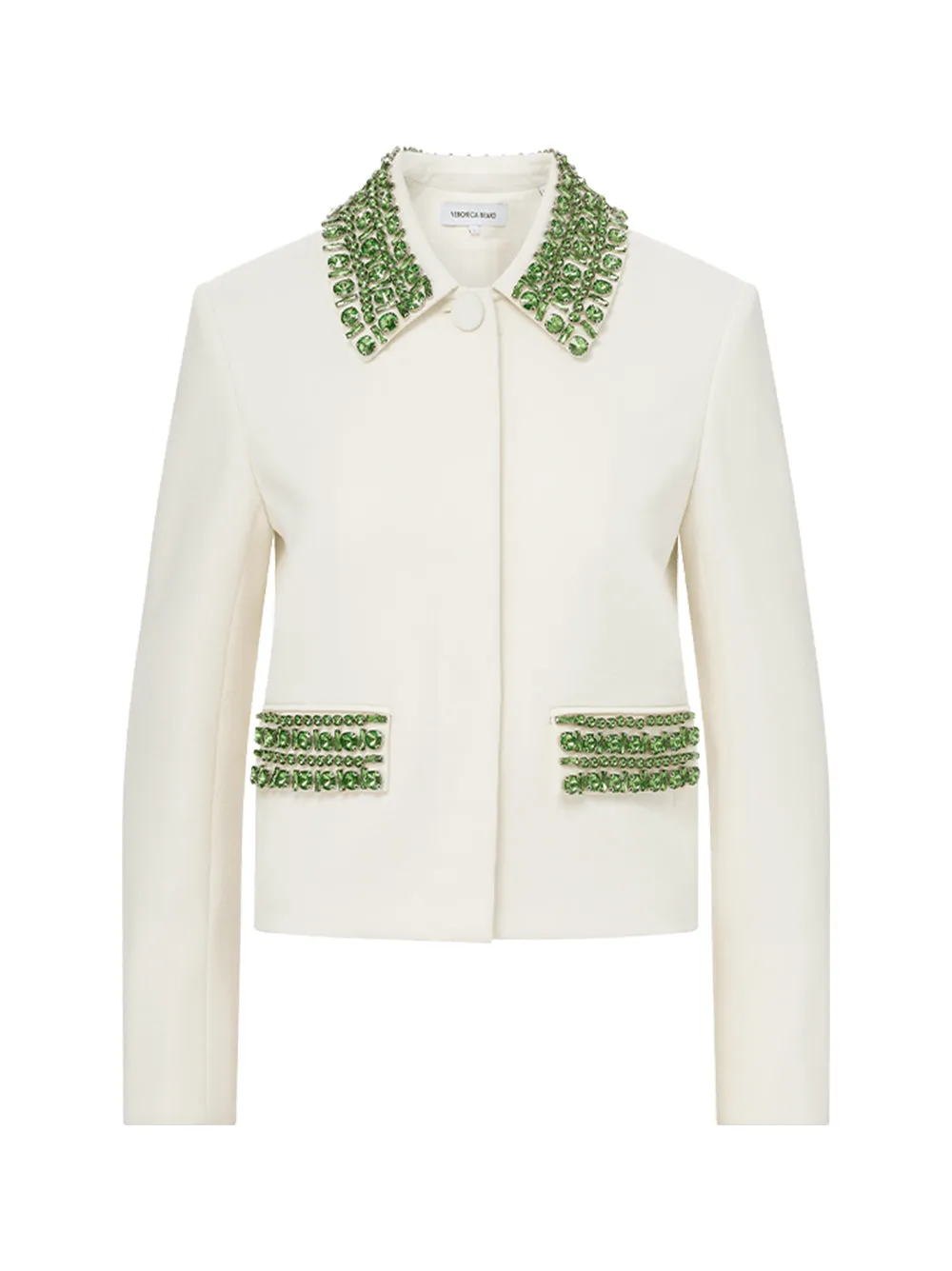 Veronica Beard Embellished Imogen Jacket in Off-White