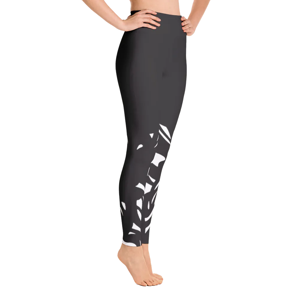 Wearable Art Leggings : Black Rorschach