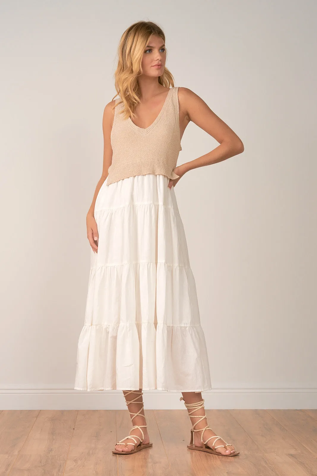 Wheat Fields Tiered Dress