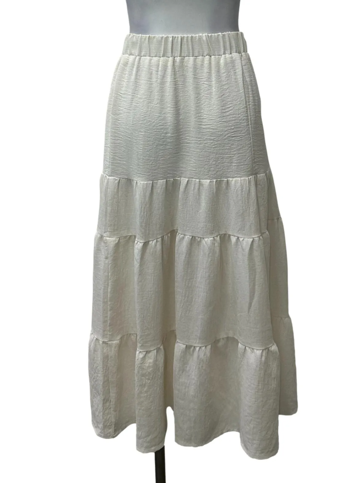 White Tiered Skirt