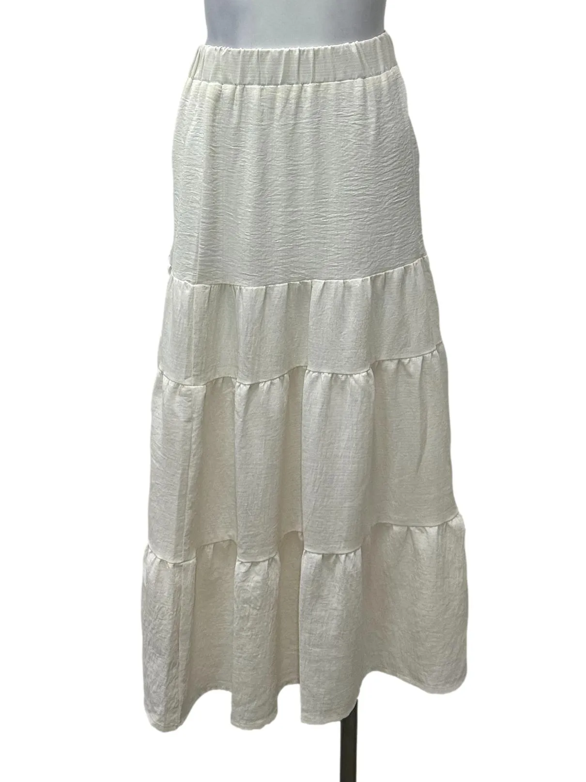 White Tiered Skirt