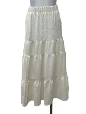 White Tiered Skirt