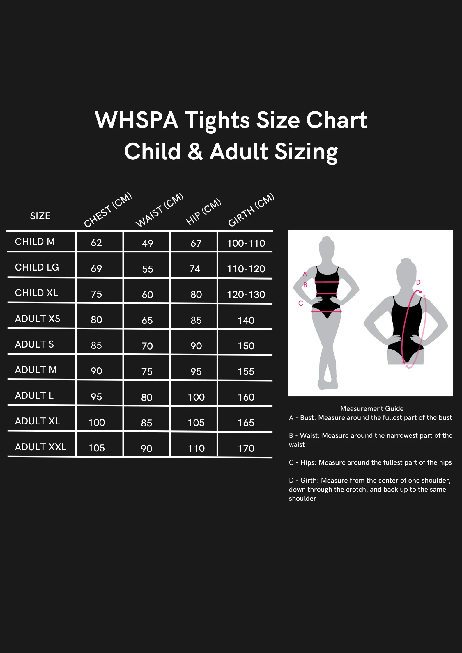 WHSPA New style tights - PRE ORDER